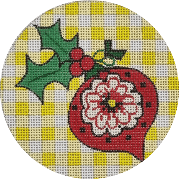 Yellow Gingham Ornament