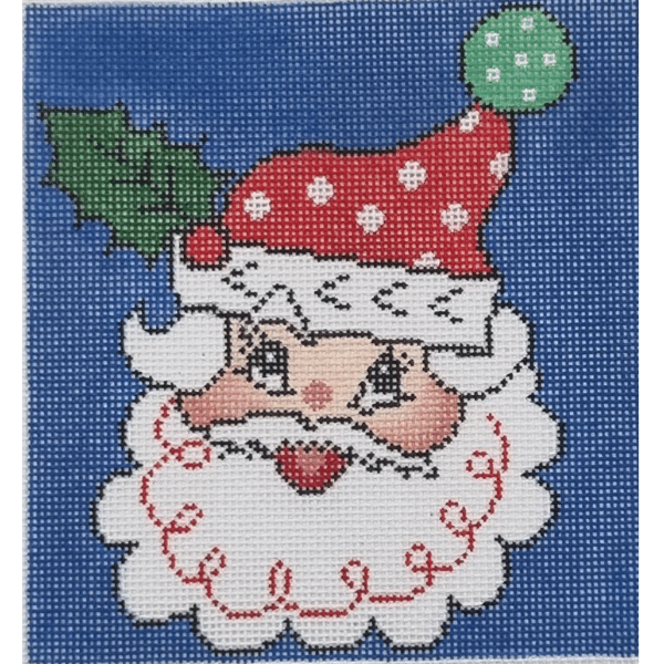 Joyful Polka Dot Santa Canvas