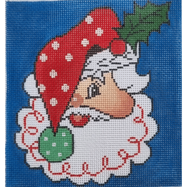Peek-A-Boo Polka Dot Santa Canvas