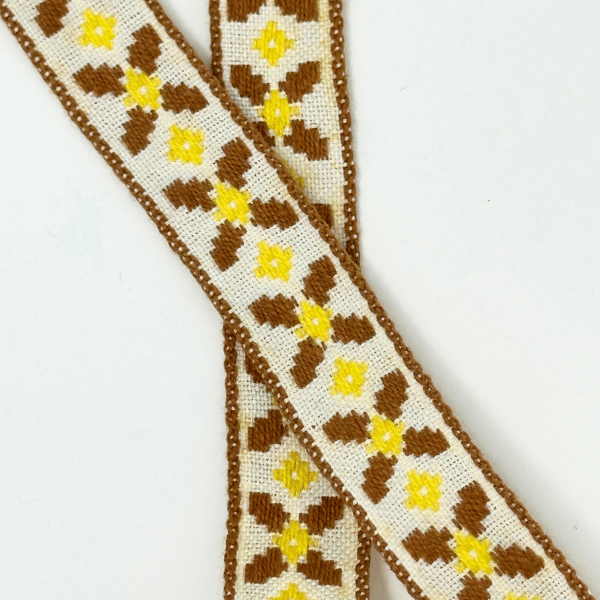 Yellow and Brown Vintage Ribbon