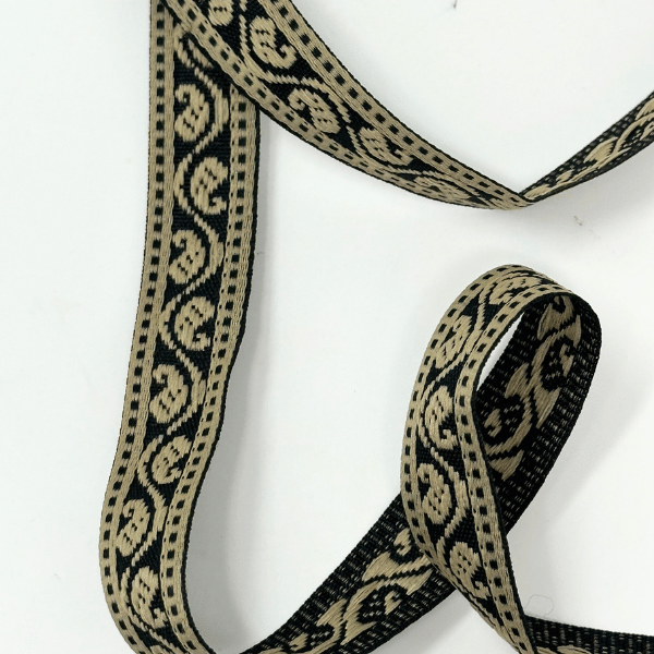 Tan Paisley Vintage Ribbon