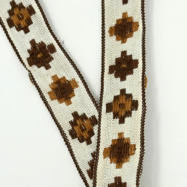 Brown Blocks Vintage Ribbon