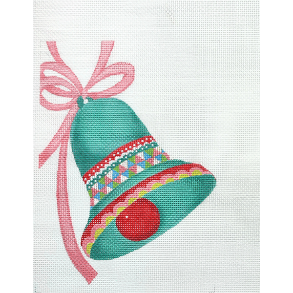 Pink Bow Christmas Bell