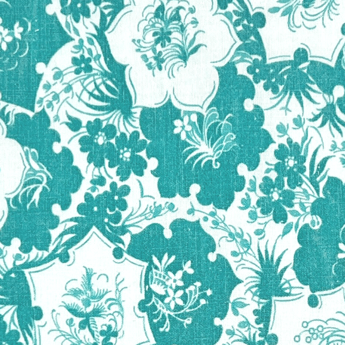 SWATCH Turquoise and White Hibiscus
