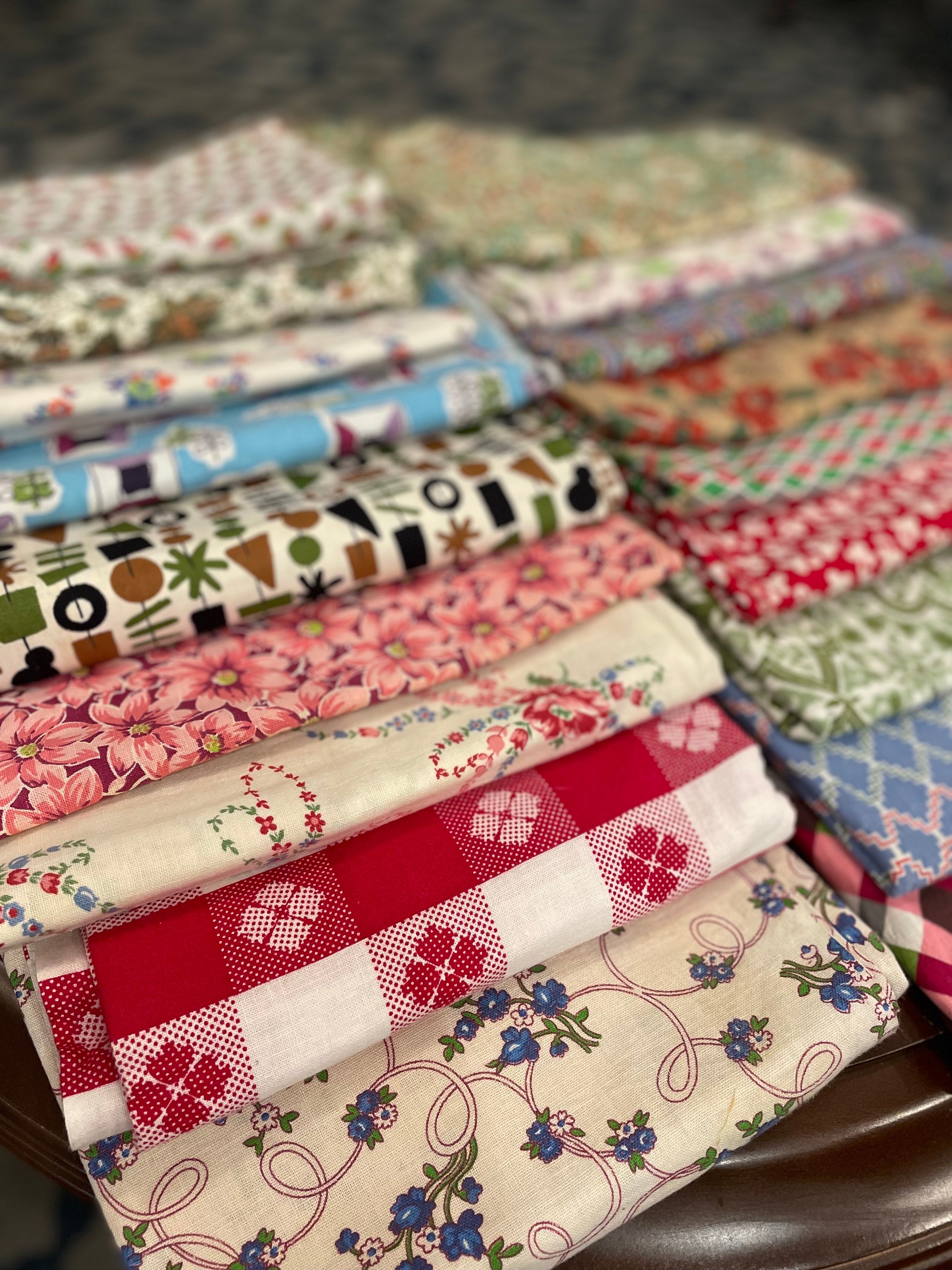 Large Uncut Vintage Textiles