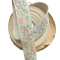 Pale Pastel Floral Vine Ribbon