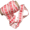 Rosy Pink and White Vintage Ribbon