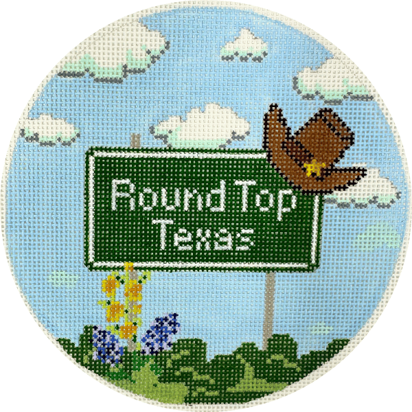 Round Top Highway Sign