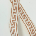 Metallic Copper Greek Key Vintage Ribbon
