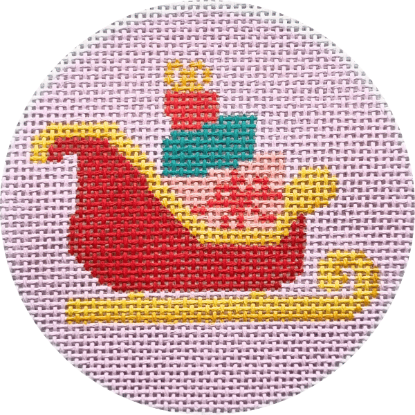 Gift Sleigh Needlepoint Canvas Kit