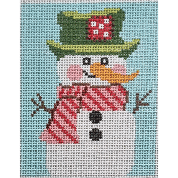 13 mesh snowman needlepoint canvas