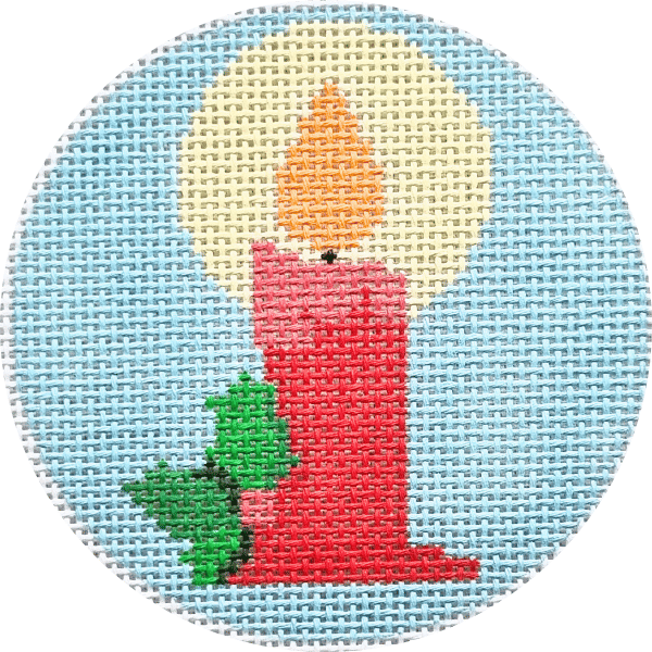 Glowing Candle Needlepoint Canvas Kit