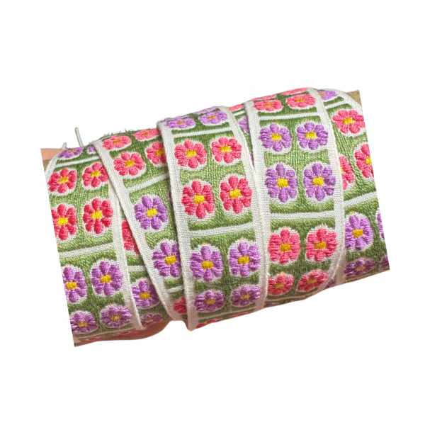 Purple and Pink Floral Vintage Ribbon