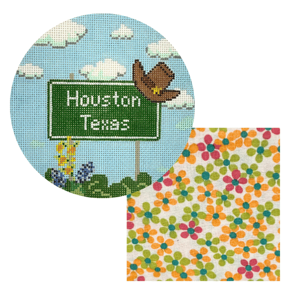 Bundle:  Houston Highway Sign + Vintage Finishing Textile