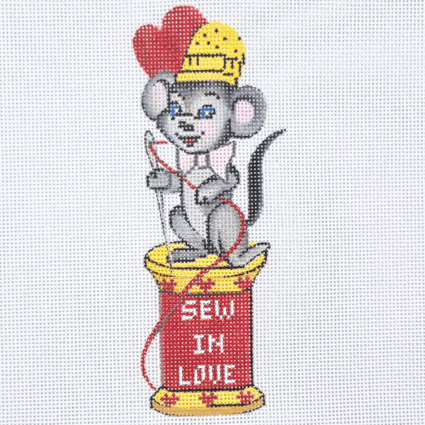 Mouse in Love Vintage Valentine