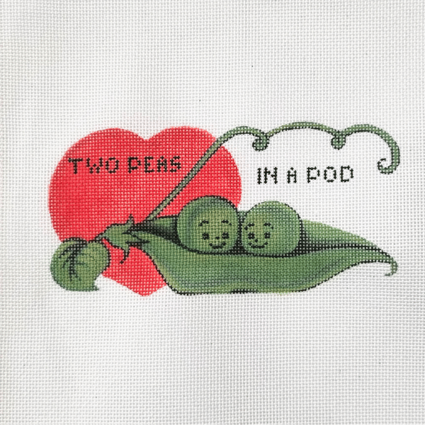 Two Peas in a Pod Vintage Valentine Canvas