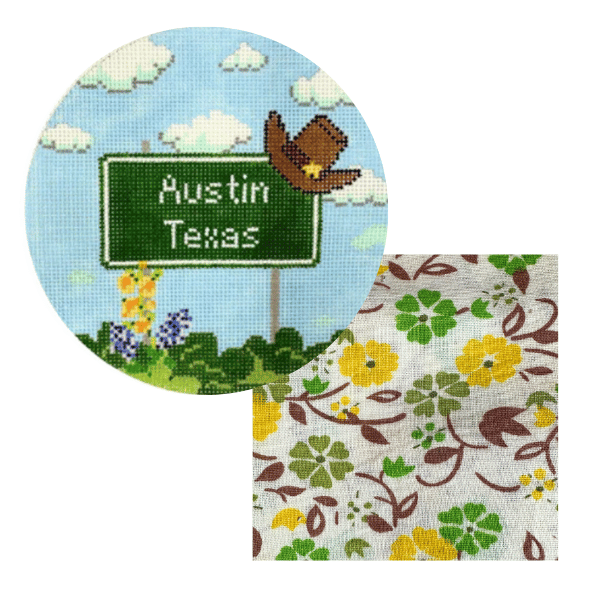 Bundle:  Austin Highway Sign + Vintage Finishing Textile