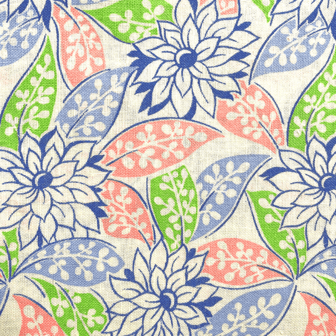 SWATCH Blue, Pink and Green Tropical Flowers