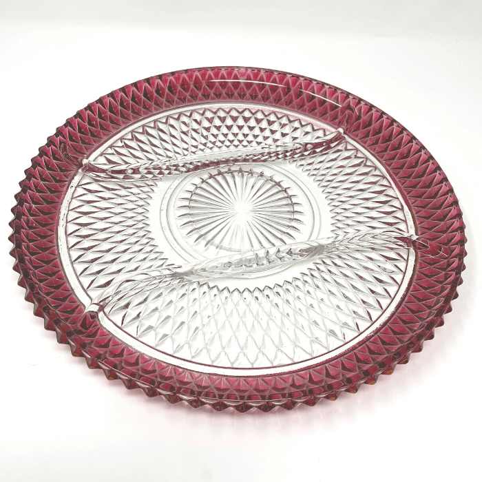 Cranberry Divided Platter