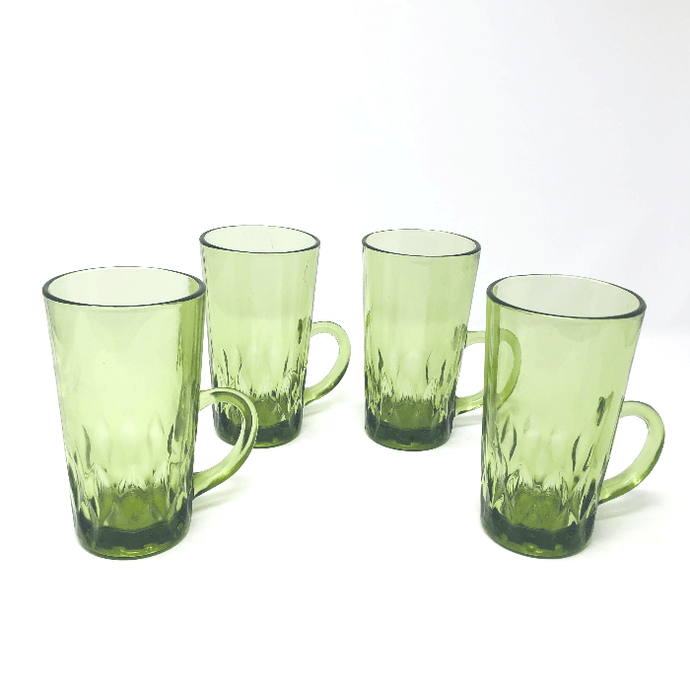 Green Glass Coffee Mugs