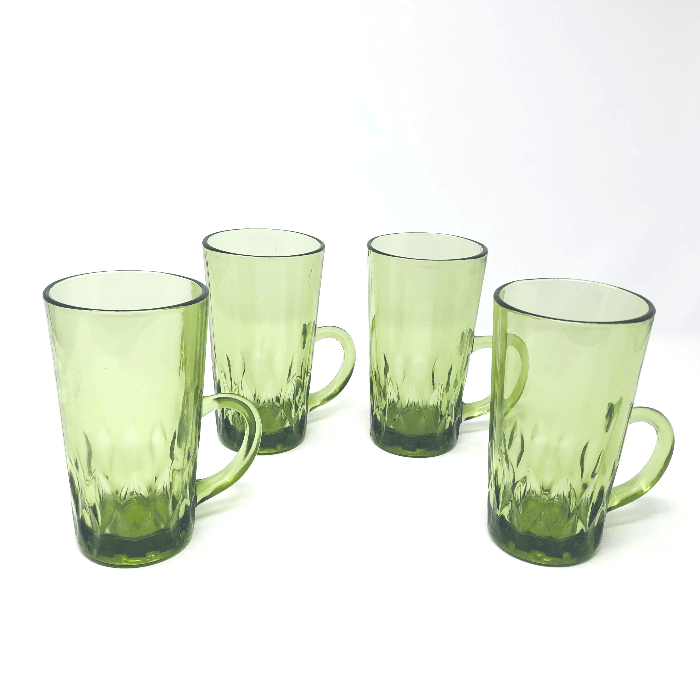 Colored Glass Coffee Cup, Green Glass Coffee Mugs