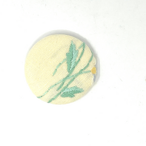 Pale Yellow Embroidered Needle Minder