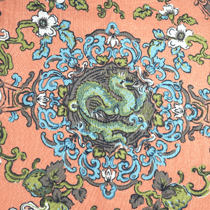 Peach Dragon Chinoiserie