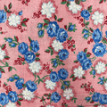 SWATCH Blue Roses Pink Background
